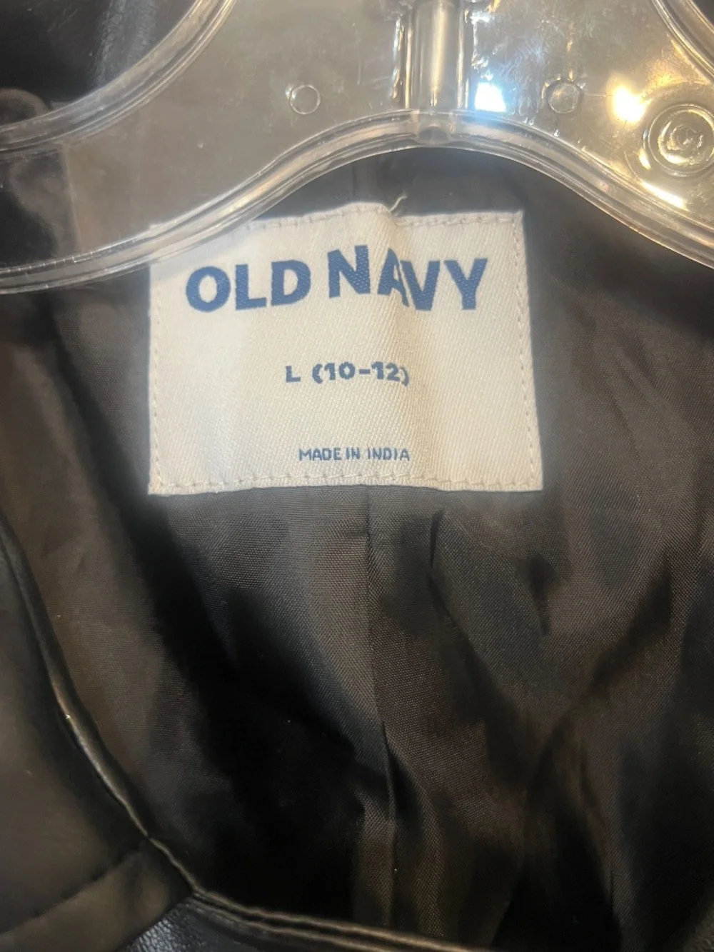 Old Navy black moto